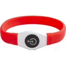 Ошейник Duvo Plus 13683/DV силиконовый, светящийся (красный)