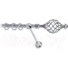 Карниз для штор Lm Decor Вираж 098 1р витой (хром, 2.4м)