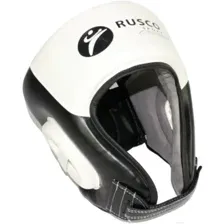 Шлем боксерский RuscoSport Pro С усилением, XS, черный/белый