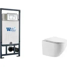 Унитаз подвесной WeltWasser Marberg 507 + Merzbach 043 GL-WT + Mar 507 SE-CR