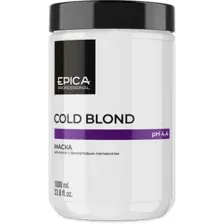 Маска для волос Epica Professional Cold Blond, с фиолетовым пигментом, 1 л