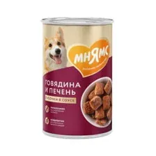 Влажный корм Мнямс Кусочки в соусе с говядиной и печенью для собак всех пород «ЗДОРОВЫЕ СУСТАВЫ» 400 г