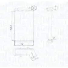 Теплообменник, отопление салона MAGNETI MARELLI 350218422000