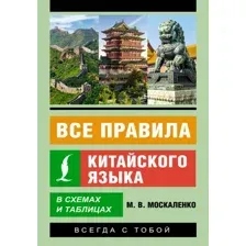 Учебное пособие АСТ Все правила китайского языка в схемах и таблицах, мягкая обложка (Москаленко Марина)