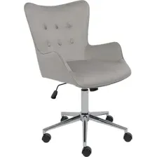Кресло офисное AksHome Bella Chrome Seven 324 (велюр/серый)