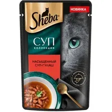 Влажный корм для кошек Sheba суп с говядиной (70г)