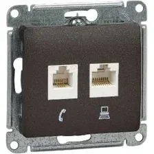 Розетка компьютерная Schneider Electric Glossa GSL000885 (шоколад)