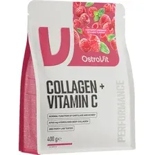 Коллаген OstroVit +Vitamin C (400г, малиновый лимонад)