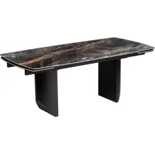 Обеденный стол Woodville Маре 200-260х100х77 / 588045 (neodom titanium lawa nero/черный)
