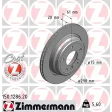 Тормозной диск ZIMMERMANN 150.1286.20 вентилируемый , задняя ось