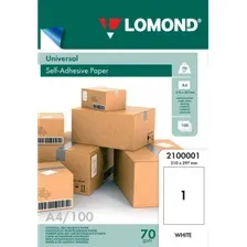 Набор этикеток Lomond Самоклеющаяся для этикеток A4, 70 г/м, 100л / 2100001