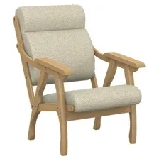 Кресло Вега-10 SWEDISH BEIGE, лак Бук