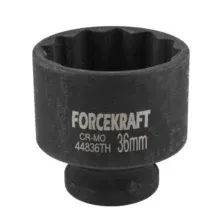 FORCEKRAFT - Торцевая головка, ударная, тонкостенная 36мм,12гр.,1/2 / FK-44836TH