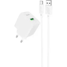 Зарядное устройство сетевое Hoco CS12A + кабель Type-C (белый)