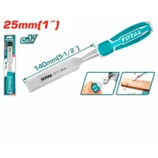 Стамеска плоская 25 мм, длина-140 мм TOTAL THT41256