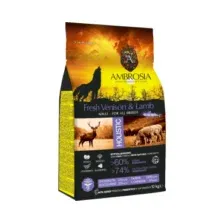 Сухой корм для собак беззерновой AMBROSIA Grain Free оленина и ягненок 12 кг (U/AVL12)