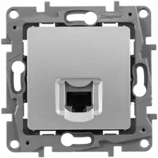 Розетка компьютерная Legrand Etika 672441 (алюминий)