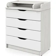 Детский комод Pituso Wood 804 (ПВХ древесина белая)