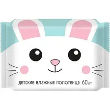 Влажные полотенца детские No Brand Универсальные с экстрактом ромашки, алоэ и витамином Е 60 (60шт)