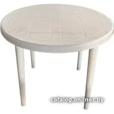 Садовый стол БИМАпласт круглый (белый)