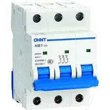 Выключатель автоматический Chint NB1-63 3P 32A 6кА (B) 179691