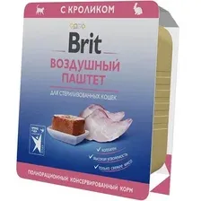 Консервированный корм для кошек Brit Premium с кроликом для стерилизованных 100 г