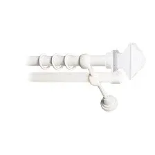 Карниз для штор Lm Decor Верди 030 2р гладкий 25/19мм (белый глянец, 4м)