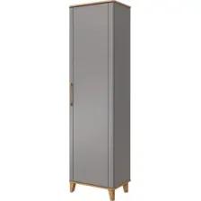 Шкаф распашной Modula Карпин INV01HP-1D-618/425/2205(05) (дуб натюрель/серый)