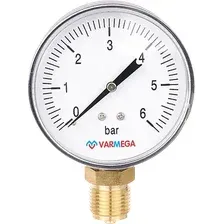 Манометр сантехнический Varmega Радиальный 80мм 6 бар 1/2 / VMMT10-800604