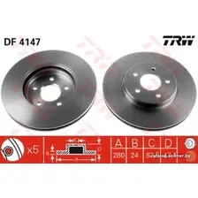 Тормозной диск TRW DF4147
