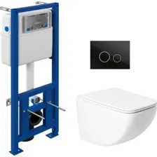 Унитаз подвесной Saniteco KW-99048 + 64117 + S-IN-MZ-LINK_PRO