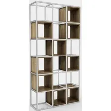 Стеллаж Hype Mebel Грос 105x210 (белый/дуб галифакс олово)