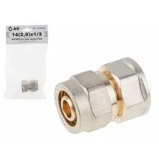 Муфта латунная 16(2,0) AV ENGINEERING 