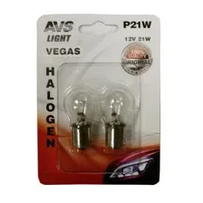 AVS - Автомобильная лампа Vegas 12V P21W(BA15S), 2шт / A78475S