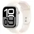 Apple Watch Series 10 46 мм (алюминиевый корпус, серебристый/светло-персиковый, спортивный силиконовый ремешок)