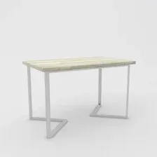 Кухонный стол Hype Mebel Дельта раздвижной 110x70 (белый/древесина белая)