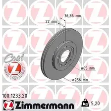 Тормозной диск ZIMMERMANN 100.1233.20 вентилируемый , передняя ось