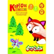 Набор цветного картона Каляка-Маляка Двусторонний мелованный КЦДКМ07 (7 цветов)