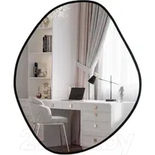 Зеркало Emze 76x92 / LED.UV.NF.76.92.CHE.4K (черный УФ-окантовкой и подсветкой)