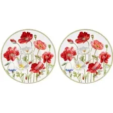 Набор тарелок Elan Gallery Маки 420315 (2пр)
