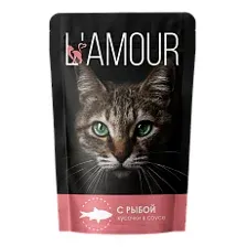 L’AMOUR для кошек с рыбой в соусе 75 г х 28 шт