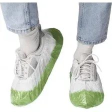 Бахилы EleGreen Экстра двойные (100 шт, бело-зеленый)
