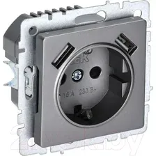 Розетка IEK Brite BR-R14-16-U21-D31-K46