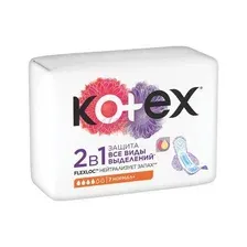 Прокладки женские KOTEX 2в1 Нормал+, 7 шт