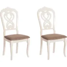 Стул TetChair Andromeda 47x55.5x107 (2шт, дерево гевея/Ivory White/ткань коричневая)