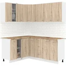 Готовая кухня Кортекс-мебель Корнелия Лира 1.5x1.9 (дуб сонома/мадрид)