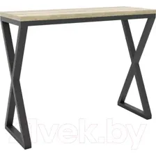 Барный стол Hype Mebel Амарион 120x40x110 (черный/древесина белая)