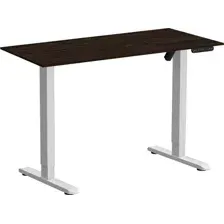 Стол подъемный WellDesk WDE Basic 130x67.5х1.8 (белый/дуб термо черно-коричневый)