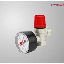 Запорная арматура Varmega Клапан предохранительный 1/2", ВР-ВР, 1.5 бар с манометром VM16611