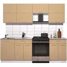 Готовая кухня Интерлиния Мила Gloss 60-23 (капучино глянец)